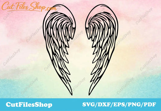 Metal & Wood Art and Wall Decor Ideas for cutting, Dxf files for CNC Plasma, Cool Designs for CNC Machines Laser, Plasma and Waterjet, SVG for Cricut, Wings svg cut files for Silhouette Cameo & Cricut, DXF cutting files, dxf for cnc
