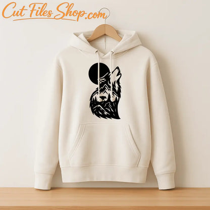 Wolf deer nature double exposure SVG for T-shirt printing