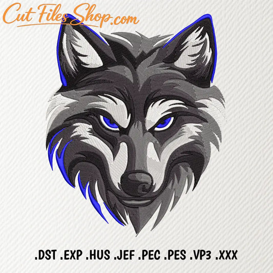 wolf machine embroidery design for embroidery machines