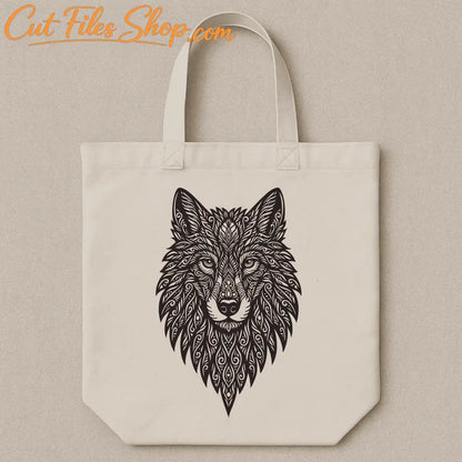 wolf mandala cnc design