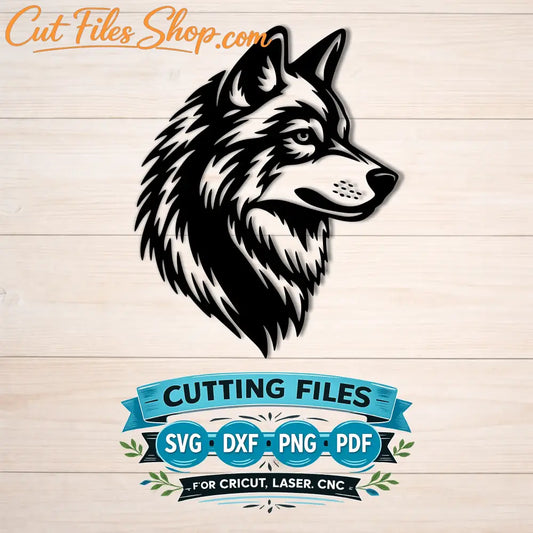 wolf head cricut cut files