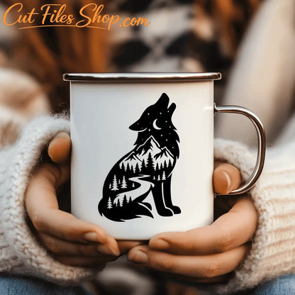 wolf wall art silhouette