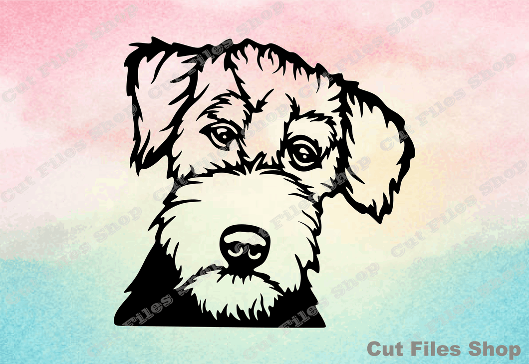 Airedale Terrier svg, cute svg, pet portrait, decal svg files, funny dog svg, Terrier svg, dog lover svg, dog for cricut, dog svg files, dog dxf files