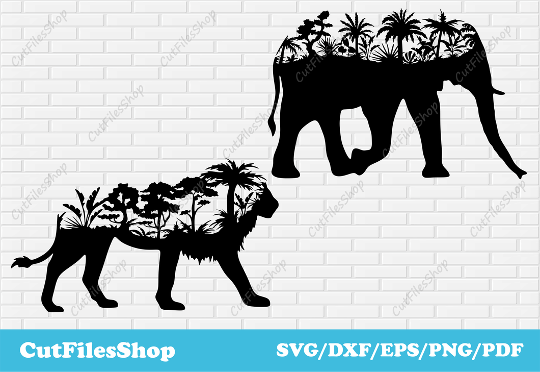 CNC files for Laser cutter, Svg files for cricut, Dxf files for plasma cutting, dxf for decor making, dxf for wood, dxf for milling, clip art stickers, African animals scenes dxf, nature scenes svg, dxf metal art files, Digital files for CNC machines