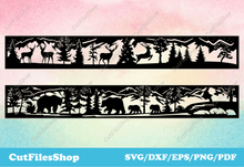 Load image into Gallery viewer, Animals scenes dxf files for plasma cutting, files for cnc laser, nature scenes for cricut, dxf for cnc, files for cnc machines, dxf cutting files

