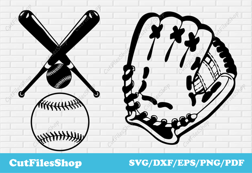 Baseball vector images for cricut, Dxf for laser cutting, Plasma cnc files, T-shirt designs, Baseball T-shirt designs, baseball gloves svg, baseball bat svg dxf, baseball for cricut, baseball images, baseball for silhouette