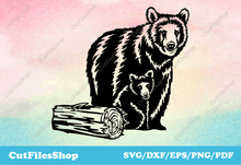 Load image into Gallery viewer, Mama bear svg, Bears for Silhouette Cameo &amp; Cricut, DXF for Laser and Plasma Cutting, svg for cricut design space
