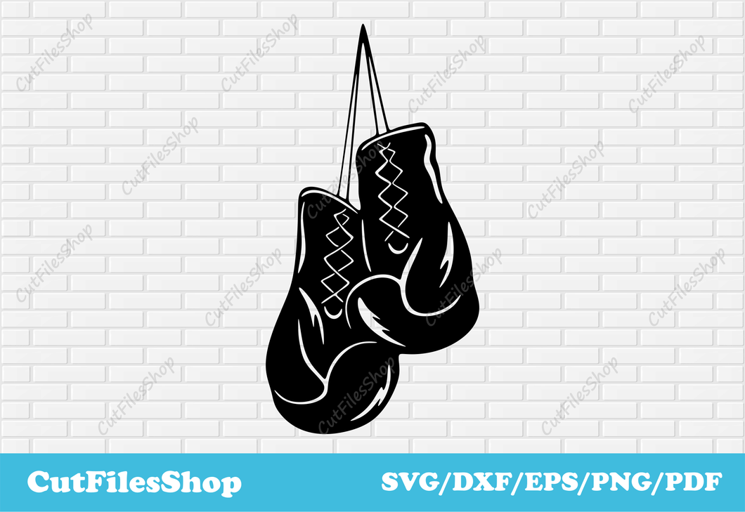 Boxing gloves dxf, boxing svg files, sport dxf files, dxf files for cricut, dxf files for waterjet, svg cutting files, pdf files, png files for cricut, dxf images