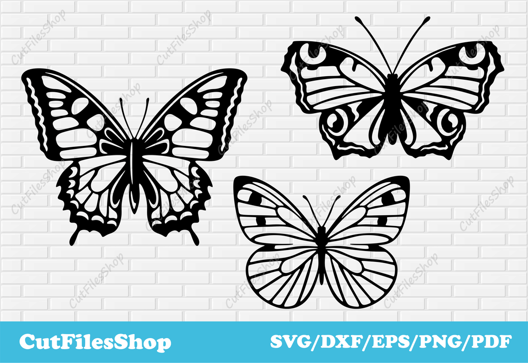 Butterflies svg files for cricut, Clip art svg, Dxf for laser cutting, T-shirt designs, DXF for CNC, Butterflies dxf, Butterflies svg images, Butterflies shirts svg, Butterflies vector images, Butterflies cut files