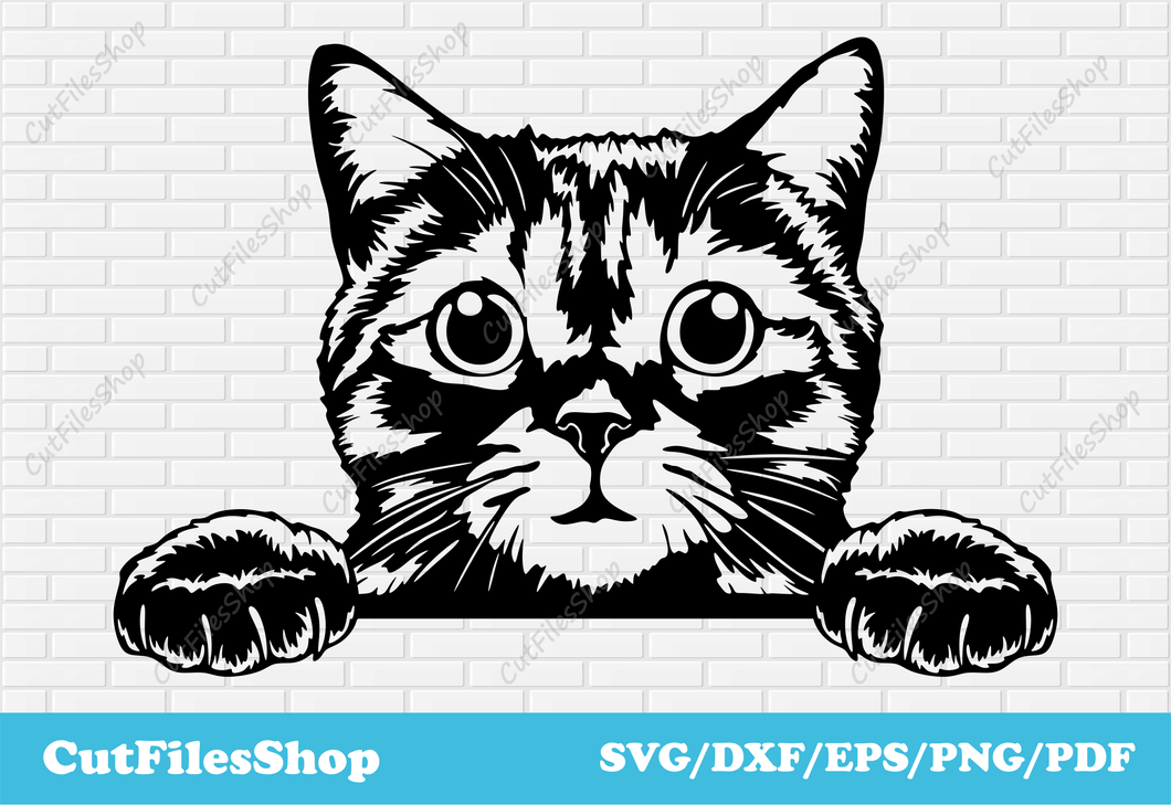 Peeking Animals for CNC Machines, SVG/DXF/EPS/PDF/PNG Files for Laser, Plasma and WaterJet Cutting, Files For Silhouette cameo, Cricut, Vinyl cutting, T-Shirt graphics