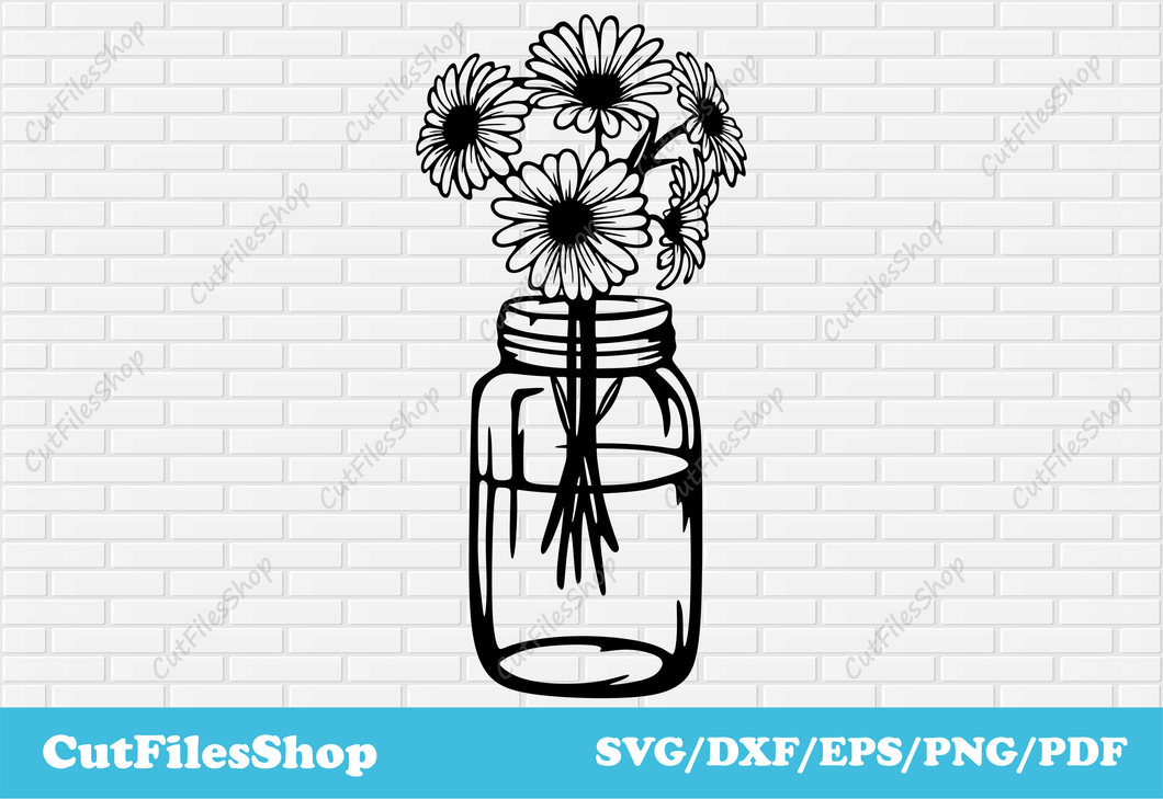 Chamomiles svg cut files for cricut, wall art svg, cutting laser files, Silhouette svg, love svg, summer svg, gifts for her, Cut Files Shop, svg flowers, flowers png svg dxf, Digital cut files for CNC machines, Svg cut files for cricut, Silhouette svg, Dxf for laser cutting, laser engraving files, vector for shirts, vinyl cutting file