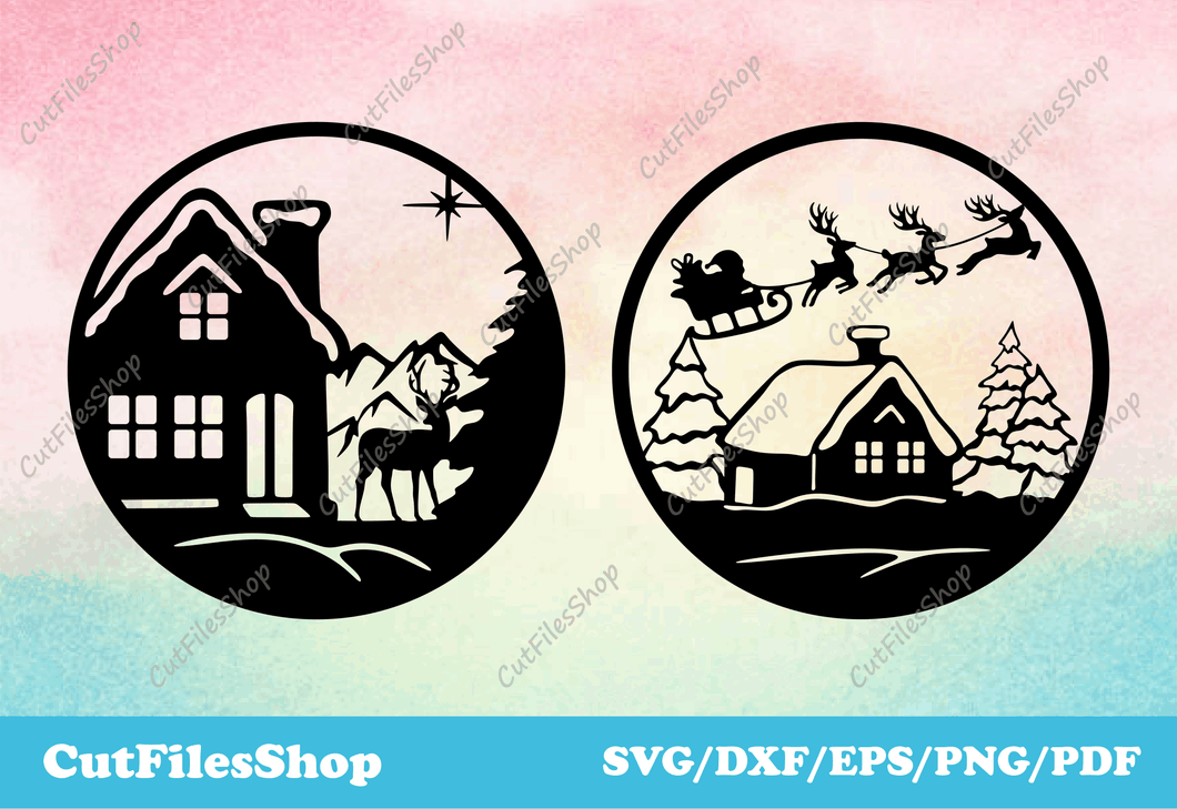 Merry Christmas cut files, Santa Claus svg files, cricut cut files, dxf for silhouette, files for laser cut