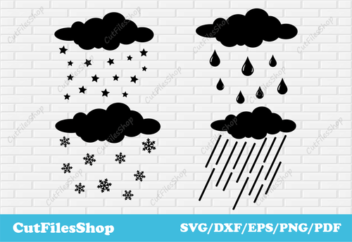 Clouds vector images for cricut, dxf images, png for sublimation, t shirt designs, vector art, graphics t shirt designs, Clouds svg, Clouds png, Clouds dxf, pdf files, cut files, Vector T shirt designs, Download vector cut files, DXF For CNC