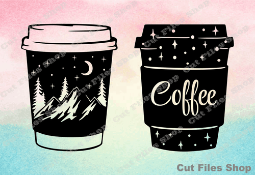 Coffee cups svg, coffee svg, coffee png, coffee lover, instant download svg, coffee cricut, drinking svg, coffe dxf, cut files shop, dxf art files, svg art