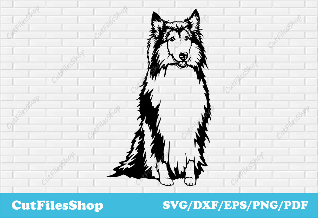 Collie dog svg, collie dog for cricut, pets svg, Clip art dxf for laser, Plasma cutting, cnc cut vinyl, clip art cnc metal art, dog cricut designs svg, dxf cutting files