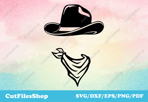 Cowboy hat svg file, Cowboy hat dxf, Cowboy clothing svg, svg for vinyl cutter, svg clip art, vector art cut, dxf laser cutting files, T shirt svg design download, Svg files for t shirts vectors, instant download, vector files, png for sublimation, Silhouette files, DXF files for laser cutting