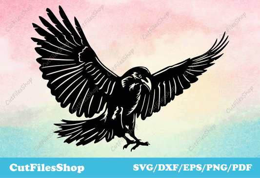 svg clipart for cricut, crow svg, dxf for cnc plasma, laser cutting svg, dxf for metal art, svg images for cricut, svg sticker, download vector