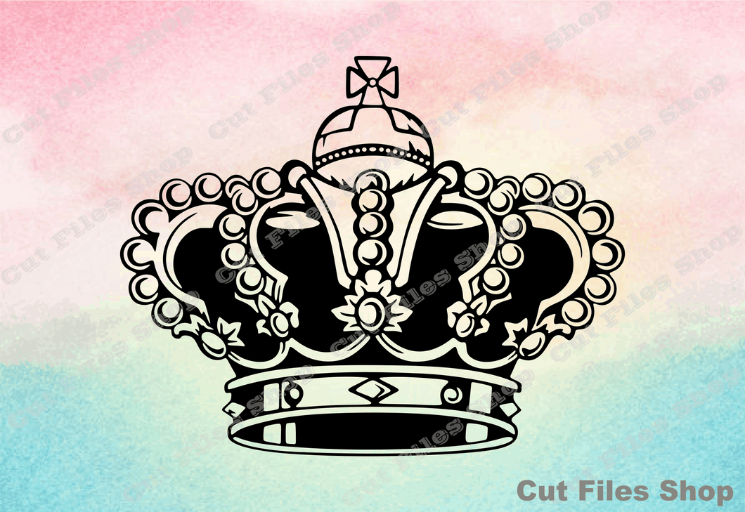 Crown cut file, plotter files, vinyl cut file, svg for scrapbooking, printable files, dxf for cnc