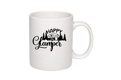 Cup designs svg dxf, happy glamper svg, gift svg, cool dxf svg files, card making svg, stickers dxf svg, laser engraving, camp svg