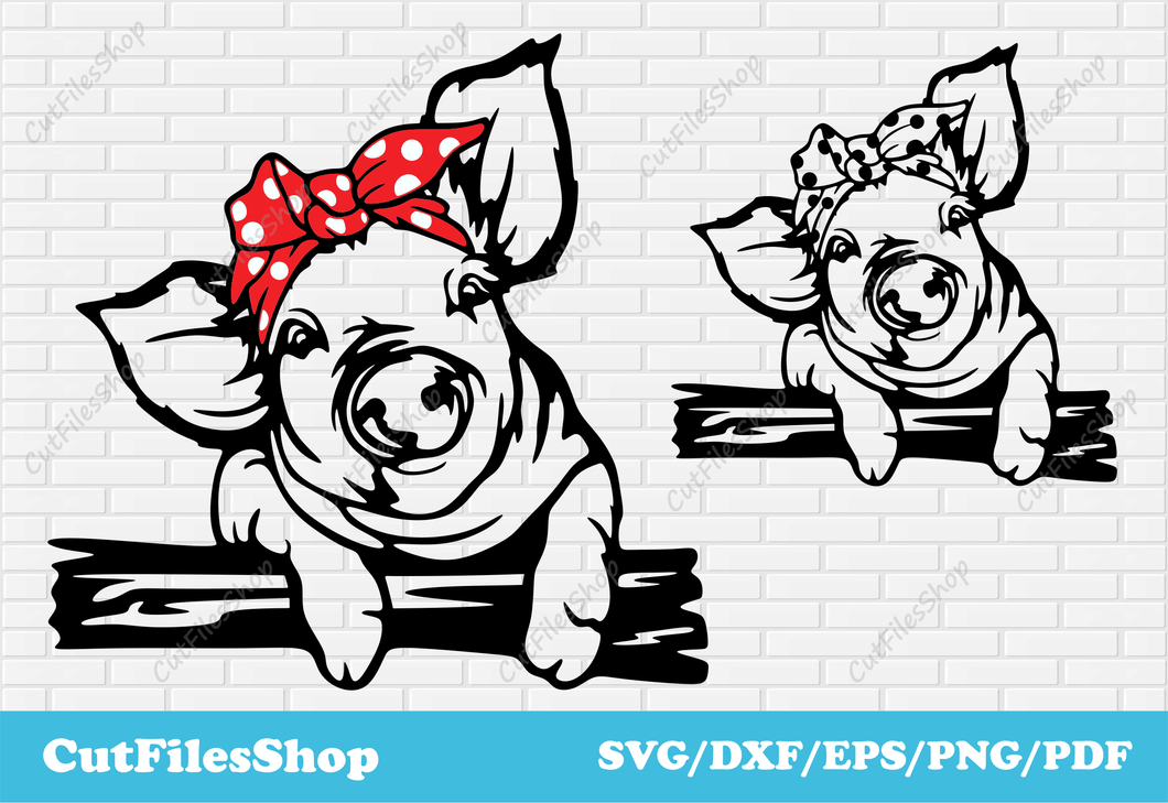 Cute pigs svg cut files for cricut, vector for shirts, dxf for laser engraving, digital prints, cut files, farm animals svg dxf, cutting metal dxf, free download dxf svg, farm animals scene dxf, pig dxf svg png, svg cricut, vector images stock
