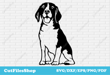 Load image into Gallery viewer, Dog svg for cricut, Vinyl cutting files, Dxf for laser cut, Stickers making, Plasma cnc files, dog silhouette, custom pets svg, cricut designs svg, sublimation print dog, svg for clothes, free svg dog, cnc cutting files dog, clip art dog

