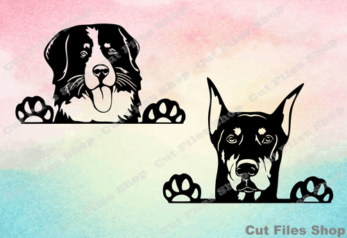 Dog cut files, svg for cricut, dxf for laser, vector dogs, pets, dog vector images, dog for cricut