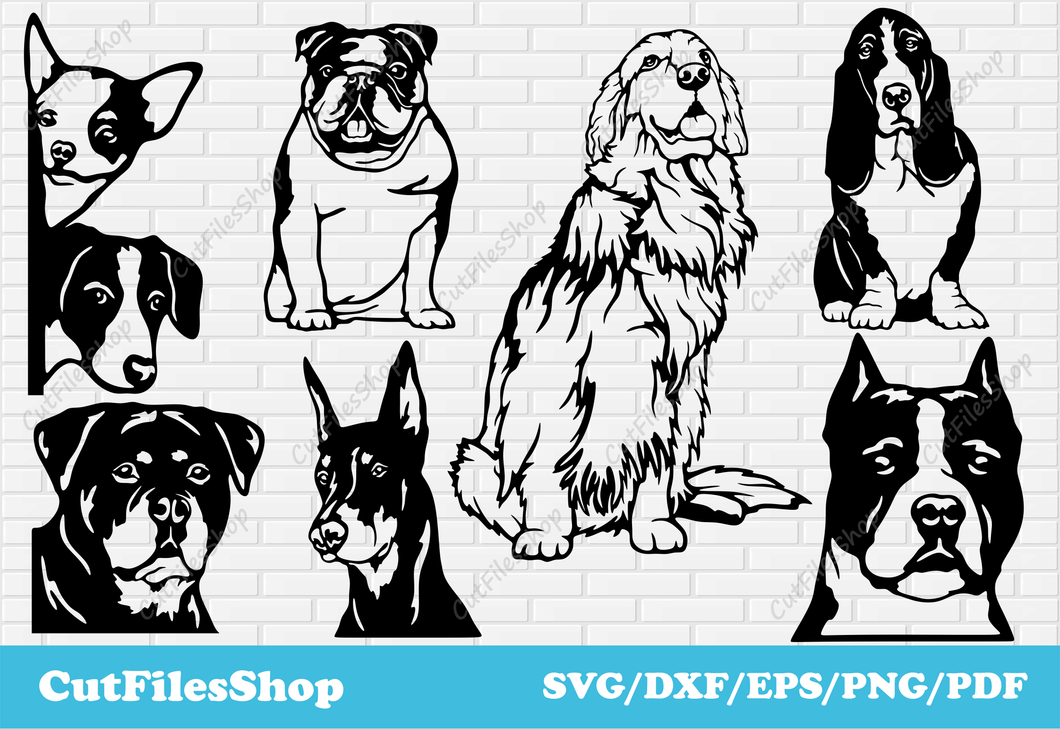 Dogs svg cut files for cricut, dogs dxf files for laser cutting, laser engraving, svg for shirts, Dogs svg for cricut, funny dogs svg, svg dogs for shirts, peeking dogs, pets svg, Cut Files Shop, dogs dxf, dogs eps, files for cricut, dogs shirts svg, png art collection, png art shirts, dogs scene dxf svg