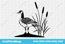 Load image into Gallery viewer, Duck dxf files, birds scene dxf, svg sticker ideas, dxf files for laser cutting, svg for cricut, dxf for cnc, plasma cnc files, animals scenes dxf, birds dxf files for laser, nature scene dxf
