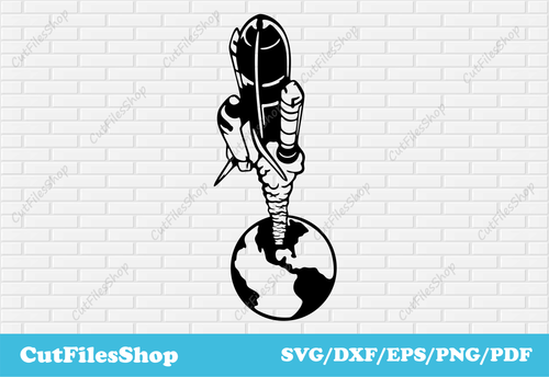 Earth svg cut files for cricut, T-shirt designs, Dxf file for cnc laser cutting, Png for Sublimation, rocket svg, dxf images, svgs files, space svg, universe png, cut files shop, cnc images, card making svg, invitations svg