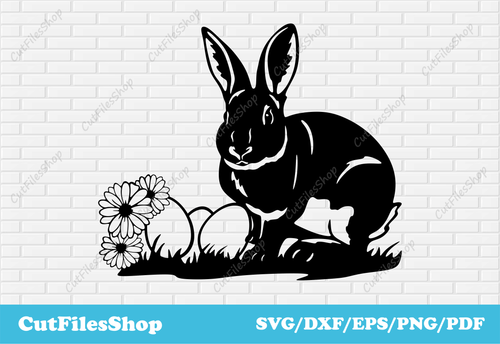 Easter bunny svg cut file for cricut, Easter svg, vector download, dxf cnc files, Easter decor making, svg for craft