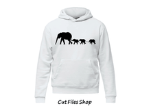 Load image into Gallery viewer, Elephants svg, Elephants dxf, Elephant scene dxf, Elephant for cricut, t-shirt svg designs, dxf for vinyl cutter, dxf for cnc, Sweatshirt svg designs, animals for sticker, print t-shirt, vector art, svg clipart
