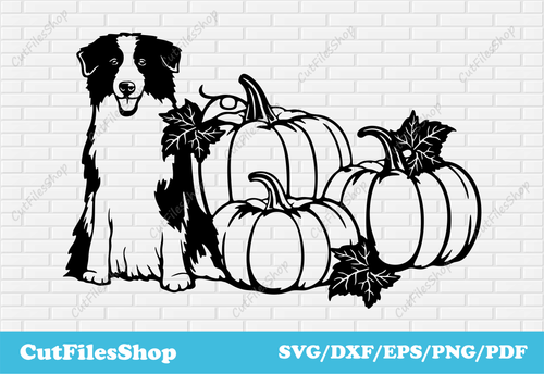 Fall scene svg for cricut, Dxf for halloween decor making, vector files laser, glowforge cut file, halloween dog, pumpkins halloween svg, halloween scene, autumn scene, happy fall scene svg dxf, laser cut designs, cricut designs svg