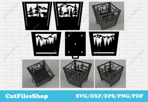 Fire Pit dxf files for CNC cutting, plasma cutting metal dxf, BBQ dxf files, garden decor dxf, dxf files for laser, dxf for cnc, fire pit nature dxf, fire pit animals dxf, cutting files free download, fire pit dxf download, Plasma cutting metal art, SVG for CNC