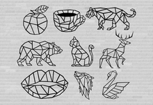 Load image into Gallery viewer, Collection DXF files geometric decor, Laser cutting wall decor, DXF For Cnc, Beautiful dxf  files for cnc cutting, laser cutting machine design, laser cutting designs and pictures, laser cut designs wood

