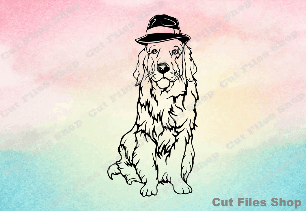 Golden Retriever, cute dog, dog for cricut, png file, eps file, cnc svg files, stickers svg