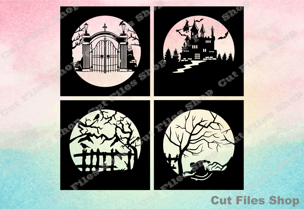 Halloween clip art, halloween for cricut, cutting files, dxf for laser, halloween party
