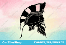Load image into Gallery viewer, Helmet images, dxf for cnc, dxf laser cut, t-shirt designs, dxf for laser table, cutting files, silhouette images
