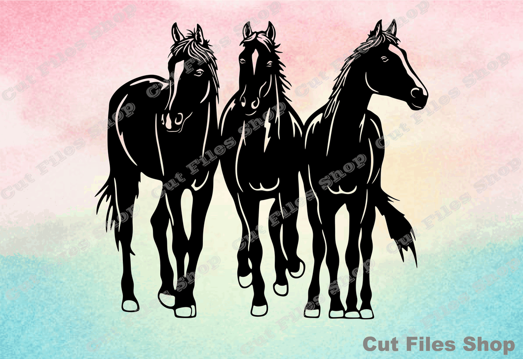 Horses cut files, horses svg, cricut cut files, sublimation png, png files, dxf for laser