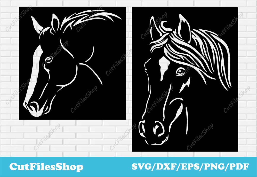Horses panels dxf for laser cut, Horse dxf decor for plasma cutting, Wall art cnc files, Panels for Cutting machine, Panels dxf free download, CNC art, horses dxf free download, horse for cricut, wall art dxf free, cnc panels download