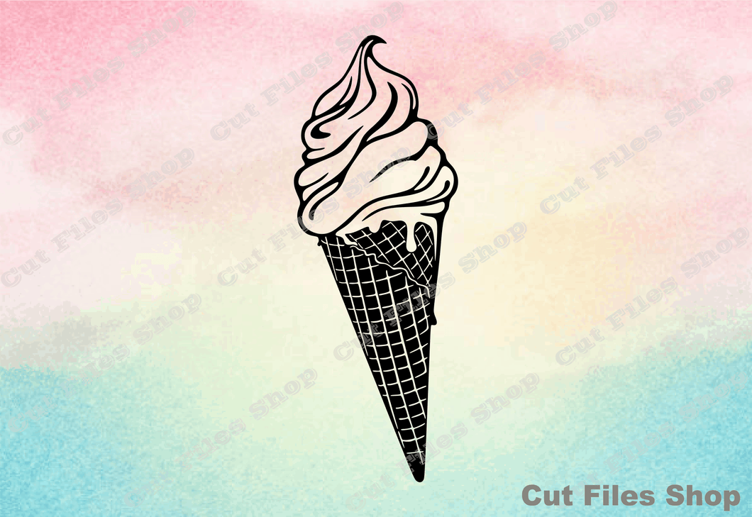Ice cream svg, SVG, DXF cut files, svg commercial use, cricut stencils, digital files