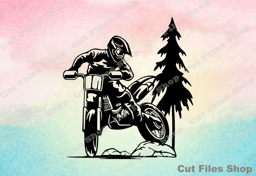 Motocross rider svg, motocross bike svg, cnc cutting, t-shirt graphics, cnc laser files, vector for cnc