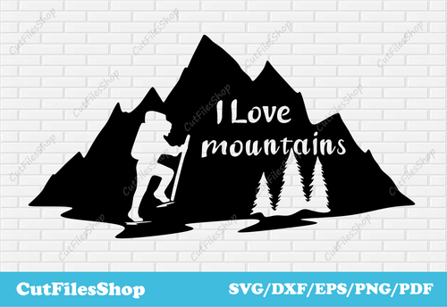 VectorStock, mountains dxf files, forest dxf, sport svg images, T-Shirt Vector Images, eps files, cricut cut files, dxf for laser cut