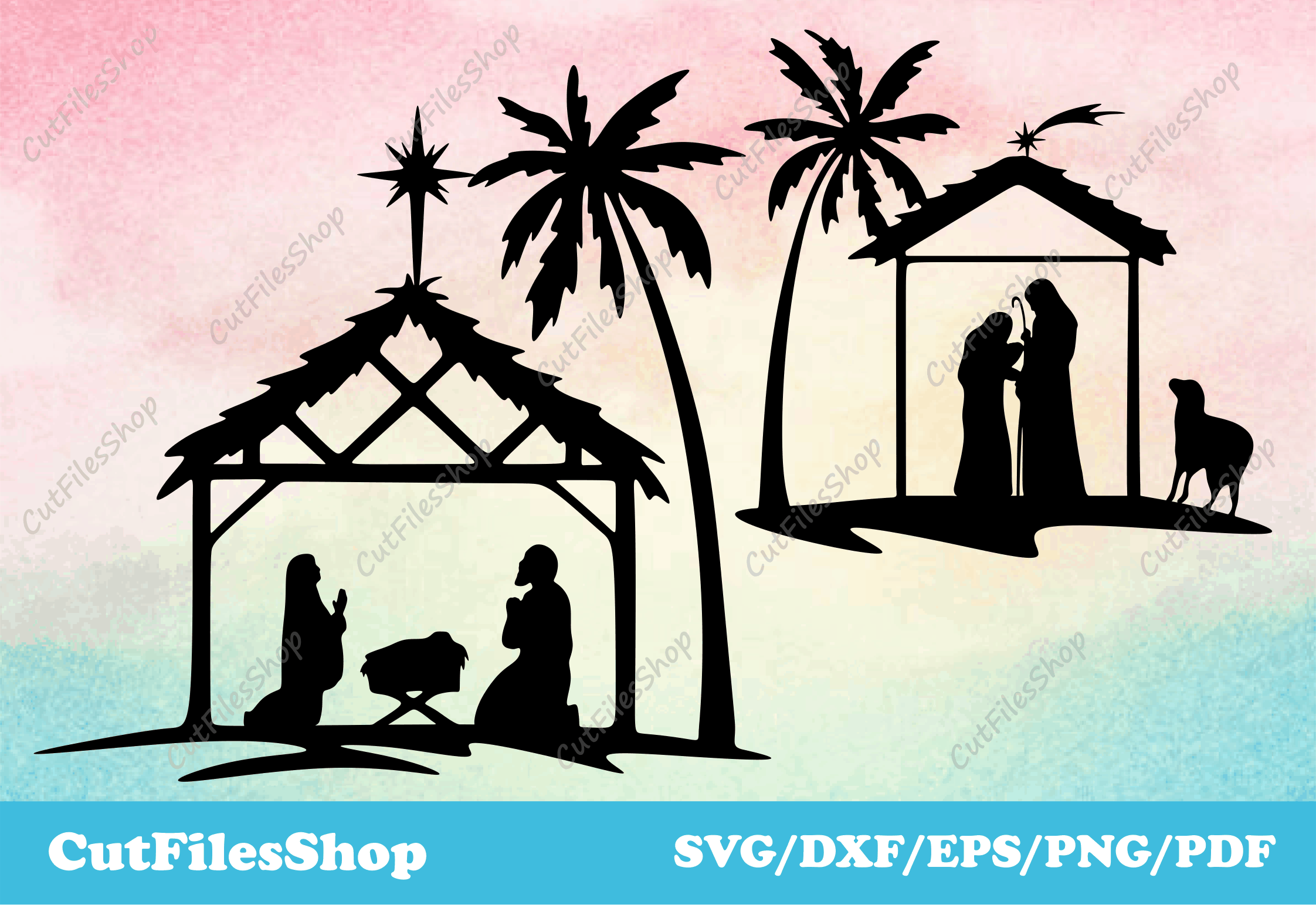 Nativity Silhouette Vector