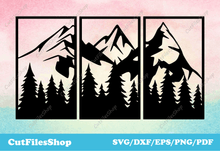 Load image into Gallery viewer, Dxf files for Wall Decor, DXF for CNC plasma, Laser cutting files, Svg sticker, Cricut vector images, DXF for Silhouette Cameo, vector for laser engraving

