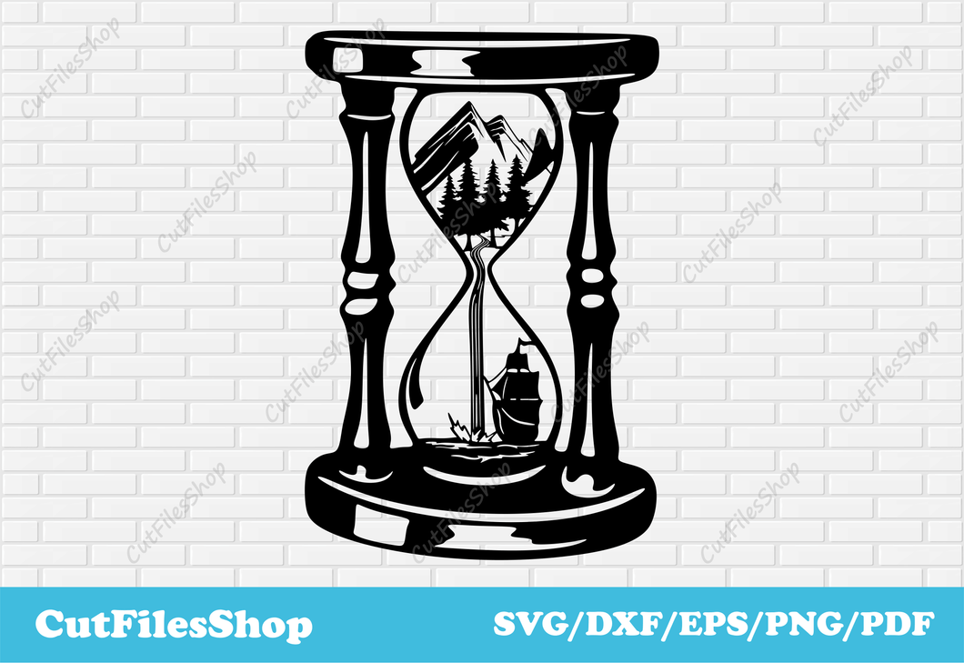 Nature scene svg cut files for cricut, dxf files for silhouette cameo, vector for t shirt design, dxf free download, svg files free download, download svg for cricut, nature scene dxf, art dxf images, download free dxf for laser cut