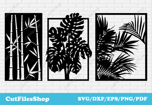 Panels flowers dxf files for laser cut, vector cut files, dxf cutting files, dxf designs, free svgs, svg cut files free download, free dxf files for laser, decor dxf, cut files, Collection panels for laser cut, dxf files for cnc plasma cut