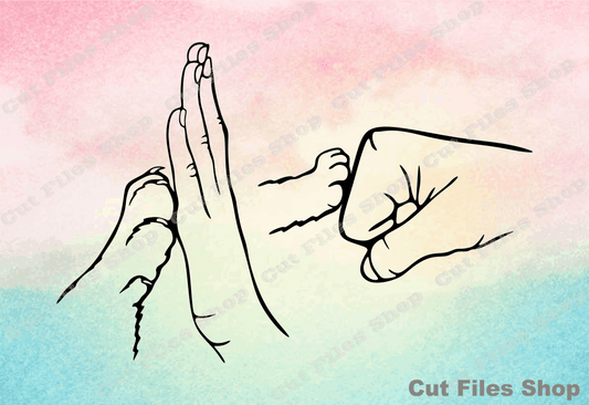 Paw and hand svg cut files, svg cut files for cricut, dog paw svg, cat paw svg, friendship svg, friend svg, paw print svg, dog lover svg