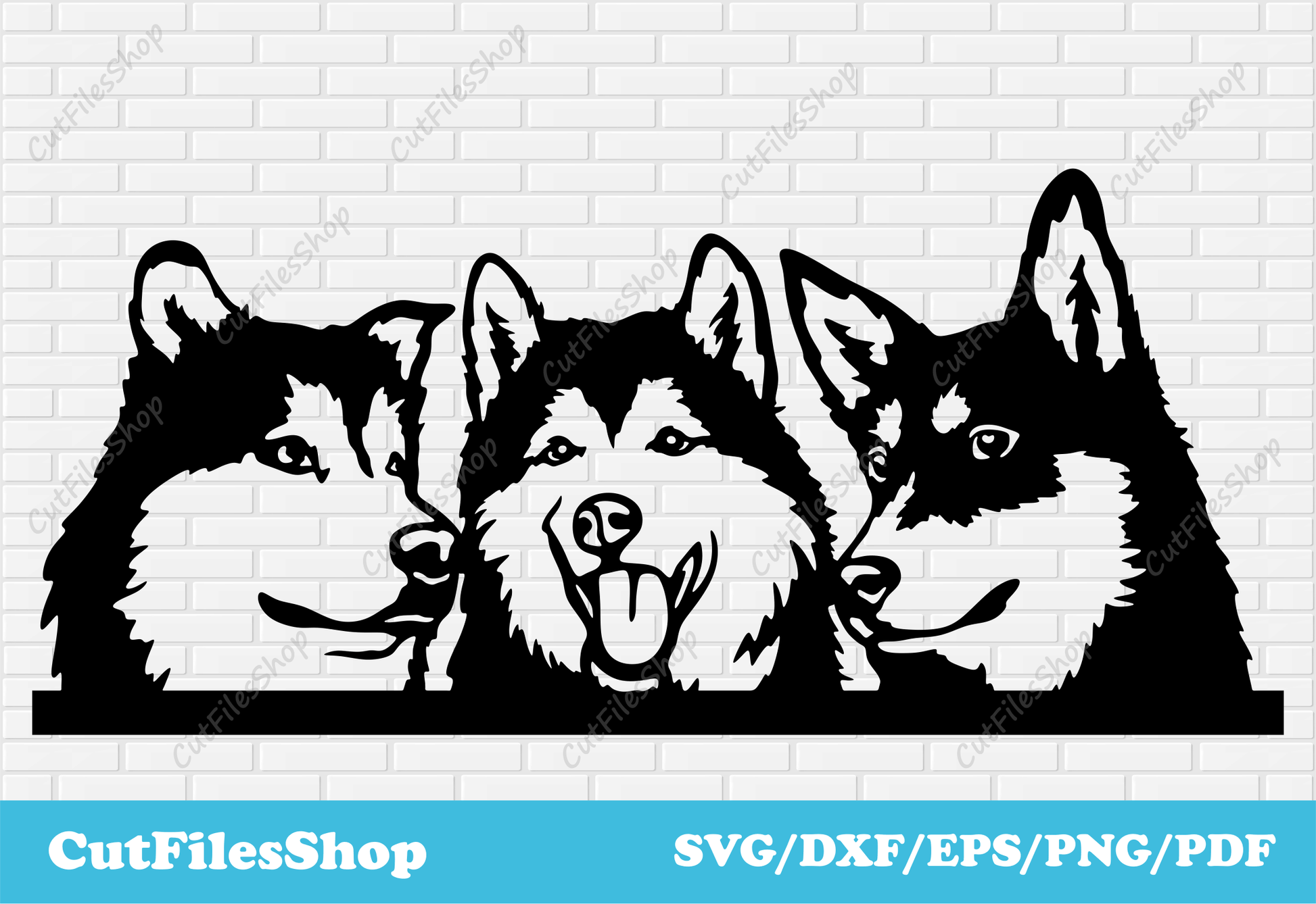 Peeking Huskies DXF for laser cut, Dogs cut files for cricut, Husky dxf files, Dxf for Plasma, Husky dog svg, free svg files, free dxf files download, dog print svg, dxf designs, craft svg files, husky for cricut, dog svg for cricut, dxf for plasma cnc free download, cute dogs svg for cricut