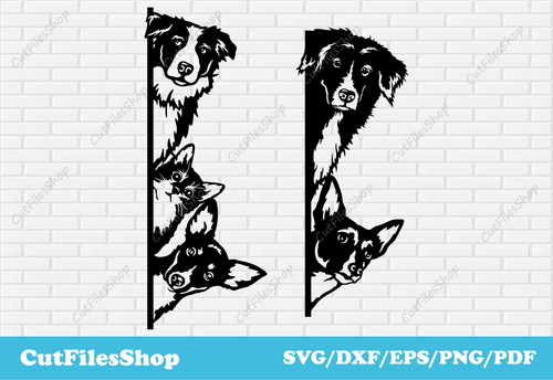 Peeking pets for cricut, pets dxf for laser cut, Cutting machine files, Crafting svg, T-shirt designs, pets dxf, dog dxf files, cats dxf file, pets for cricut, cute animals svg dxf, vector pets dog cat, svg sublimation, cricut design space, laser cut design animals, topper dxf files