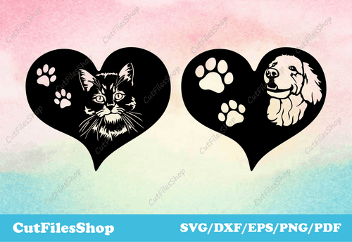 Pets cut files for cricut, svgs for cricut, dxf for silhouette, cut files for scrapbooking, svg cut files download, printable images